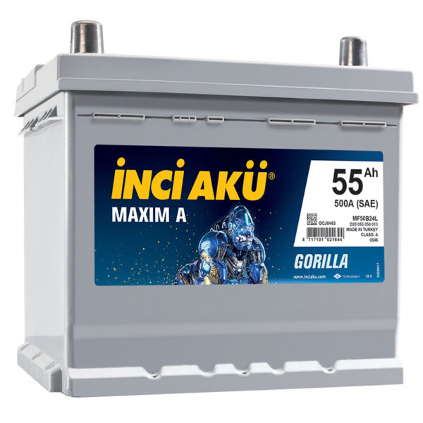 İnci Akü Maxim A Gorilla 1010160 Volt 12 Kapasite (Ah) (C20) 55