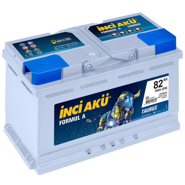 İnci Akü Formul A Taurus (Alçak Kutu) 1011164 Volt 12 Kapasite (Ah) (C20) 82