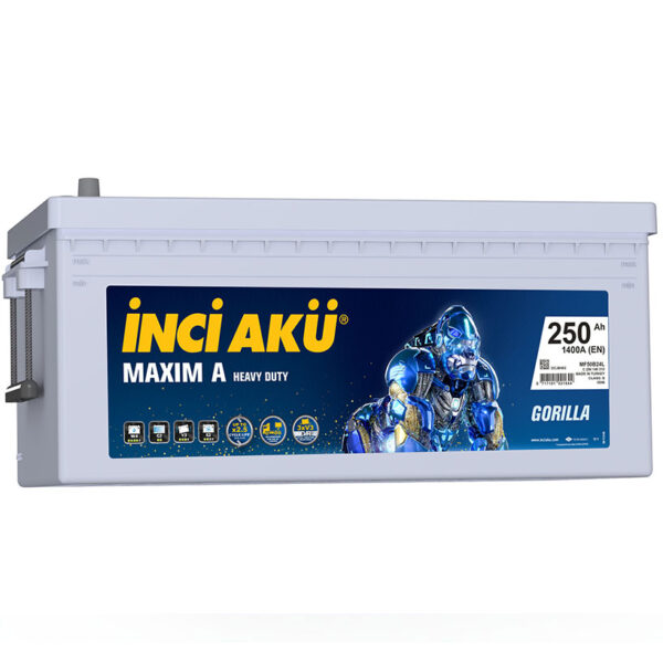 İnci Akü Maxim A Gorilla 1014069 Volt 12 Kapasite (Ah) (C20) 250
